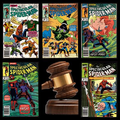 Lot of 5 comic books - The Spectacular Spider-Man #165, #166, #167, #168, #169, Marvel Comics 