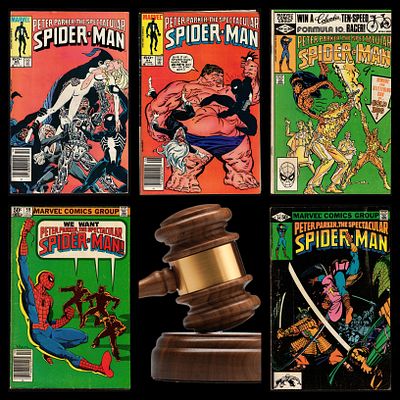 Lot of 5 comic books from the series - Peter Parker, The Spectacular Spider-Man (#54, #59, #62 