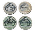 Israel - Lot of 4 silver coins (2 Proof and 2 BU) 10 lirot 1975 "Holland Menorah", silver 0.500 Image - 1