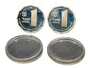 Israel - Loy of 2 coins 1 Sheqel 1983 Proof silver 0.850 "Herodion Ruins" coin, weight of each Image - 1