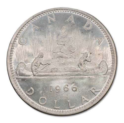 Canada - 1 Dollar Coin 1966 - "Journey", 0.800 Silver, Weight: 23.33 grams Diameter: 36 mm - 