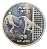 Gambia - 0.925 Silver Proof 20 Dalasis 1996 coin from the 1998 World Cup series, weight: 31.47 Image - 1