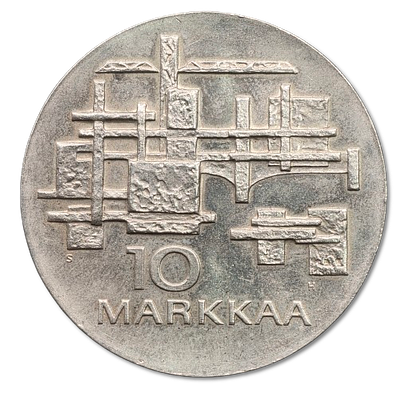 Finland - Silver 0.900 Coin - 10 Markka 1967 "50 Years of Independence", Weight: 24 grams 