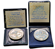 Israel - Lot of 2 silver coins 25 lirot 1975 "The Bonds" proof and BU, silver 800, weight of Image - 1