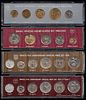 Israel - 4 Official sets issued by the Government Medals and Coins Company from the 1970s to Image - 1