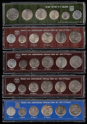 Israel - Collection of 5 official sets from the 1970s issued by the Government Company for 