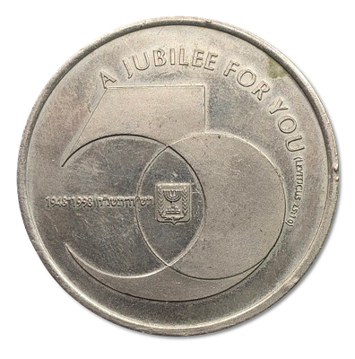 Israel - A 1998 Copper-Nickel medal - "You will have a jubilee, State of Israel 50th 