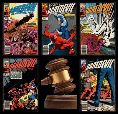 Lot of 5 comic books from the Daredevil series (Marvel Comics) (#281, #282, #283, #284, #290) 