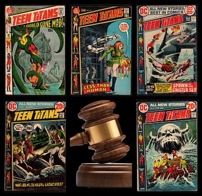 Lot of 5 Comic Books from the Teen Titans Series (DC Comics) (#32, #33, #40, #41, #42), years 
