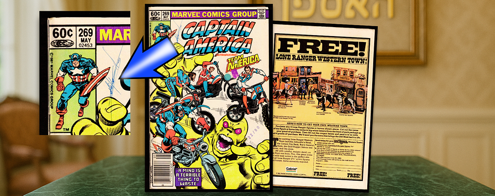 Comic book Captain America #269 published by Marvel Comics, May 1982, with signature! – A 