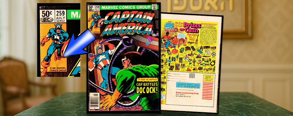 Captain America #259 comic book published by Marvel Comics, July 1981, with signature! – A 