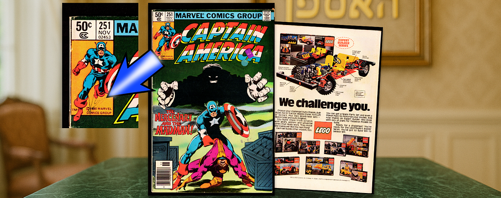 Captain America #251 comic book by Marvel Comics, November 1980, signed! – Dark cover artwork 