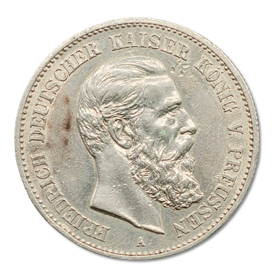 Prussia (Germany) - 1888 silver 2 Mark coin of Frederick III - 0.900 silver, Weight: 11.11 g 