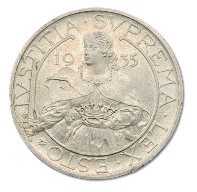 San Marino - 1935 silver 10 Lire coin, 0.835 silver - “Saint Agatha” - Weight: 10 g, Diameter: 