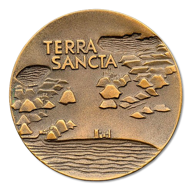 Israel - State tombac medal from 1967 - "Terra Sancta", weight: 96.61 grams, diameter: 59 mm - 