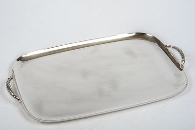 Henkeltablett, Koch & Bergfeld 1960. Henkeltablett, Koch &amp; Bergfeld 1960. 925er Silber. 