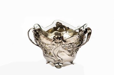 Jugendstil-Schale, Bruckmann & S&ouml;hne, Heilbronn um 1900. Jugendstil-Schale, Bruckmann &amp; 