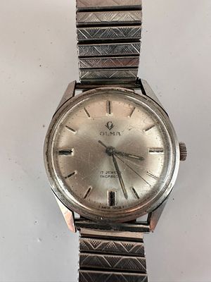 אולמה שעון יד גברים מכני שוויצרי 17 אבנים – לתיקון או לחלקים 
שעון וינטג' שוויצרי של חברת Olma 
