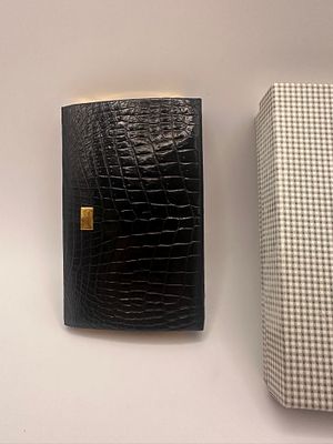 ארנק וינטג׳ צרפתי משנות ה 60 עור קרוקודיל