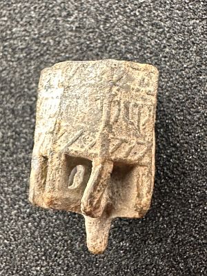 סביבון עתיק גרמני מעופרת יצוקה נס גדול היה שם (פגמים)