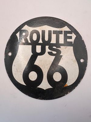 שלט 66 אמאייל אמריקאי ישן שנות ה 50 
כביש 66