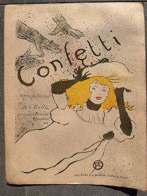 קונפטי הדפס טולוז לוטרק