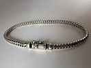Buddha to Buddha Solid Silver Chain Bracelet Signed Clasp Heavy Link. Impressive and Изображение - 1