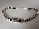 Buddha to Buddha Solid Silver Chain Bracelet Signed Clasp Heavy Link. Impressive and Изображение - 2
