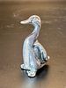 Silver Miniature Duck Figurine, Minimalist Decorative Casting, Vintage Style A delicate Изображение - 1