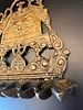 Antique Moroccan Hanukkah Lamp, 19th Century, Cast Brass . An impressive 19th century Moroccan Image - 3