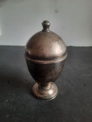 כלי לשמירת אתרוג ציפוי כסף עם חותמת 
18סמ
