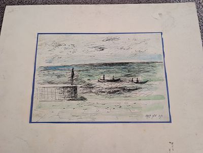 יונה לוטן נדיר ! 
אין עבודות כאלה בבידספיריט ! 
עבודת אקוורל חתום 
32*46סמ