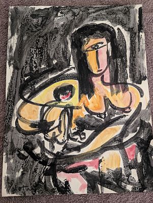 יונה לוטן נדיר ! 
אין עבודות כאלה בבידספיריט ! 
עבודת אקוורל חתום 
32*46סמ