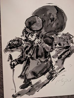 ברשטיין 
ליטוגרפיה חתום בעיפרון וממוספר 
34*48סמ