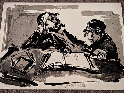 ברשטיין 
ליטוגרפיה חתום בעיפרון וממוספר 
34*48סמ