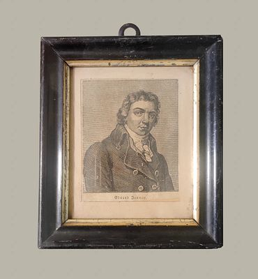 תחריט נחושת מהמאה ה-19 של אדוארד ג'נר (1749–1823) הרופא האנגלי וחלוץ החיסון לאבעבועות שחורות 