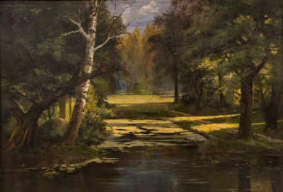 מיכאיל אלכסנדרוביץ' אליסוב (1859-1933), הבִּצָּה. טכניקה: שמן על בדחתימה: חתום (ימין למטה)מידות: 