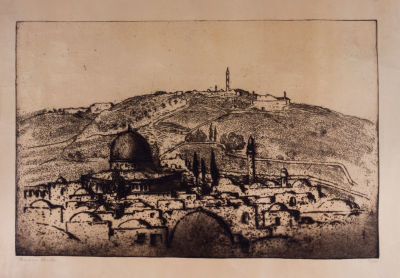 הרמן שטרוק, ירושלים. טכניקה: תחריט ואקווטינטהחתימה: חתום (שמאל למטה) וממסופר 71/100 (ימין 