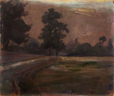 וילהלם וכטל, נוף רוסי. טכניקה: שמן על קרטוןתאריך: 1899תאריך: חתום ומתוארך 1899 (ימין למטה)מידות: 