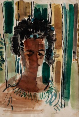 יחזקאל שטרייכמן, צילה. טכניקה: אקוורל על ניירחתום (ימין למטה).56X38 ס"ממצב: טובספרות: פישר, יונה 