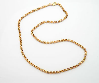 ענק שופארד מזהב 18 קראט. מעוצב כשרשרת חוליות. חותמות מלאות. 
משקל: 17.2 גר', אורך: 42 ס"מ מצב: 