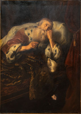 גוברט פלינק (1615-1660), המלך דויד. שמן על בד 
127X91 ס"מ 
מקור: אוסף פרטי. 
הערה : נושא תוית של 