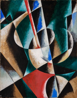 ליובוב פופובה (Liubov Popova 1889-1924), קומפוזיציה. שמן על בד 
1920 
61.5X50.5 ס"מ 
חתום 