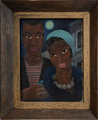 צייר דרום אפריקאי לא מזוהה 1920 בקירוב, זוג. שמן על בד 
36X43 ס"מ 
הערות: במסגרת עץ מקורית 