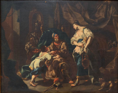 ג'אמבטינו סינרולי (Giambettino Cignaroli 1706-1770), גירוש הגר וישמעאל. שמן על בד 
70X90 ס"מ 