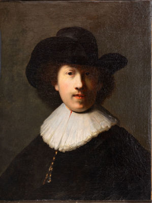 בעקבות רמברנדט ואן ריין, דיוקן עצמי. שמן על בד 
59.5X49.5 ס"מ 
מצב: לפירוט מצב, אנא לשלוח מייל ל 