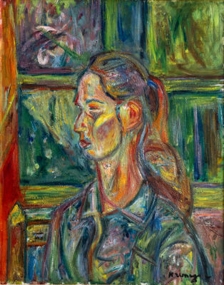 פנחס קרמן, דיוקן אישה. שמן על בד 
חתום (ימין למטה)ץ 
56X47 ס"מ 
מקור: אוסף פרטי, ישראל. 
מצב: 