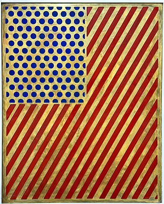 Roy Lichtenstein (1923-1997), Copper plaque, US Flag. Copper plaque of the US flag 
Dated 1992 