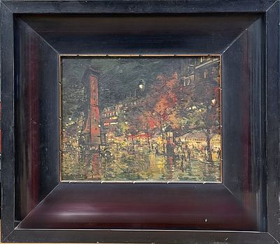 Konstantin Korovin (1861–1939), French. Oil on Wood 
Signed (lower left) and inscribed "porte 