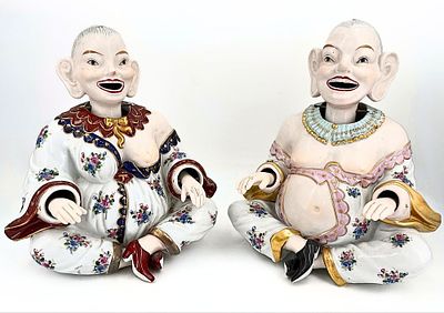 Pair of Porcelain Nodding Figures (Nodders)
Meissen, Germany, late 19th – early 20th century. A